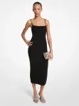 Миди-платье с цепочными бретелями Michael Michael Kors, черный - фото