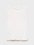 Детский топ Val без рукавов с защипами Mango, Natural White - фото
