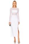 Платье dash dash с боковым разрезом Norma Kamali, белый - фото