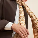 HERMES Вязаный шарф мужской коричневый, Brown - фото 3