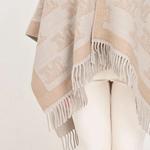 MaxMara Плащ с бахромой и логотипом, Beige - фото 6