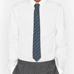 DIOR Мужской галстук темно-синий, Dark Blue - фото 2
