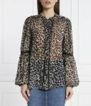 Блуза женская Guess Jeans с леопардовым принтом, черный - фото