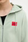 Хлопковая толстовка Hugo, зеленый - фото 5