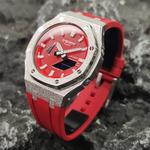 Часы Casio G-Shock Analog-Digital 2100 Series, арт. GA-2100-4A, красный/красный/серебро - фото 3