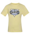 Футболка Guess Regular Fit с принтом логотипа, желтый - фото