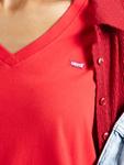 Рубашка LEVI'S  Perfect V-Neck Tee, красный - фото 2