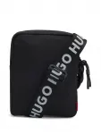 Сумка-мессенджер с логотипом HUGO, черный - фото 4