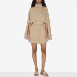 Пальто женское Burberry с ремешком, медовый - фото 4