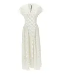 Длинное платье в горошек Rotate Birger Christensen, белый - фото