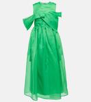 Шелковое платье миди Sidney Cecilie Bahnsen, Emerald - фото