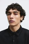 Рубашка-поло приталенного кроя H&M, черный - фото 3