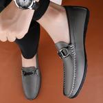 Гоммино Лоферы Мужские Черные/Серые с подвеской быка - фото 10