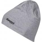 Детская молодежная хлопковая шапка Bergans, серый - фото