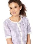 Свитер BCBGeneration Crochet Sweater Top V1VX3S01, цвет Lilac/White - фото 2