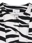 Платье-рубашка с зебровым принтом Marc Jacobs Kids, черный - фото 3