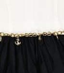 Хлопковое платье в полоску Monnalisa, черный - фото 3