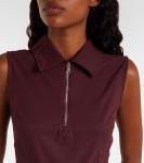 Плиссированное теннисное платье Tory Burch, Merlot - фото 4