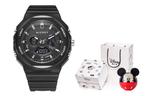 Disney Часы Mickey Series Electronic Movement TPU Strap Watch Unisex Black Dial - фото 2