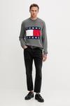 Хлопковый свитер Tommy Jeans, серый - фото 2