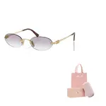 MIU MIU Солнцезащитные очки с круглой оправой, Gold - фото