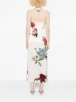 Платье-комбинация с цветочным принтом Alice + Olivia, белый - фото 4