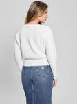 Женский свитер GUESS Eco Ls Surplice Cable Kellie, Dove White - фото 4
