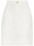 Парчовая мини-юбка DOLCE & GABBANA, белый - фото