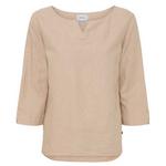 Футболка Sea Ranch Corrie 3/4 Sleeve V Neck, бежевый - фото