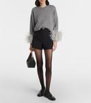 Шорты из крепа couture vgold Valentino, черный - фото 2