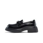 Лоферы женские черные/бронзовые ST&SAT - фото