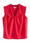 Блуза Next REGULAR FIT V-NECK EMBROIDERED FRILL SLEEVLESS, Red - фото 5