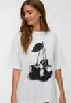 Футболка Vero Moda VMLAURA OVERSIZE TEE, Bright White/White Denim - фото
