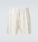 Полосатые шорты Commas, Cream/Black - фото