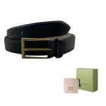 Ремень Gucci Unisex кожаный, черный - фото