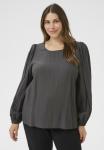 Блуза Kaffe Curve Blouse, Black Oyster/Anthracite - фото