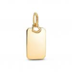 Кулон Engravable Rectangle Tag Pandora, покрытие - золото - фото