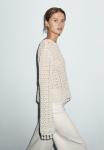Джемпер Massimo Dutti LONG FLARED SLEEVES, Beige - фото 4
