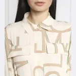 Платье с добавлением шелка Marc Cain, бежевый - фото 4