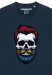 Футболка с принтом HIPSTER SKULL watapparel, темно-синий - фото 3