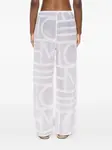 Брюки с монограммой крючком TOTEME, белый - фото 4