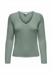 Джемпер ONLGEENA V NECK ONLY, зеленый - фото 6