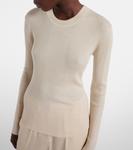 Шерстяной свитер ребристой вязки Joseph, Quail - фото 5