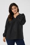 Блуза KAFFE CURVE Anni, черный - фото 2