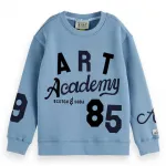 Толстовка Scotch & Soda Loose Fit Placed Artwork, синий - фото