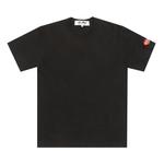 Футболка Comme des Garçons PLAY с двойным сердечком, черная - фото