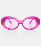 Солнцезащитные очки круглые с декором Versace - фото