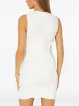 Мини-платье без рукавов Hervé Léger, белый - фото 4