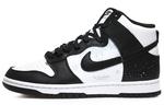 Кастомизированные кроссовки Nike Dunk Skateboard Shoes Men High-Top, черный/белый - фото