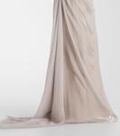 Шелковое платье с открытыми плечами Marmar Halim, Wash Green - фото 6